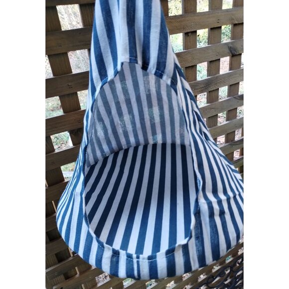 Small Cat Hammock Hanging Bed Blue White Striped - Picture 3 of 13